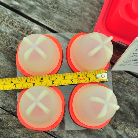 Egger Clean No Egg Shell Peeling Egg Boiling Pouch Red - Picture 6 of 7